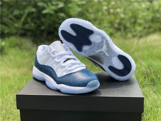 Air Jordan GS 11s Low Navy Snakeskin GS